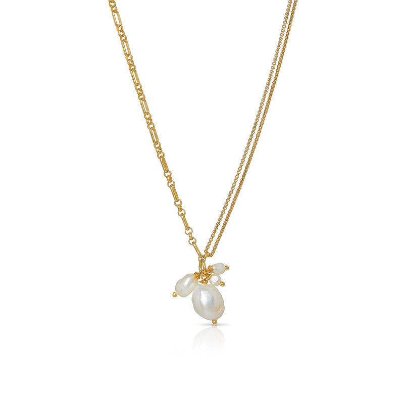 Úrsula 18K Gold Plated Necklace w. Pearls