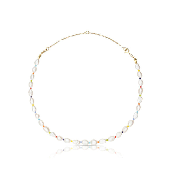 Collar Macarella Halskette 18K vergoldet I Perlen
