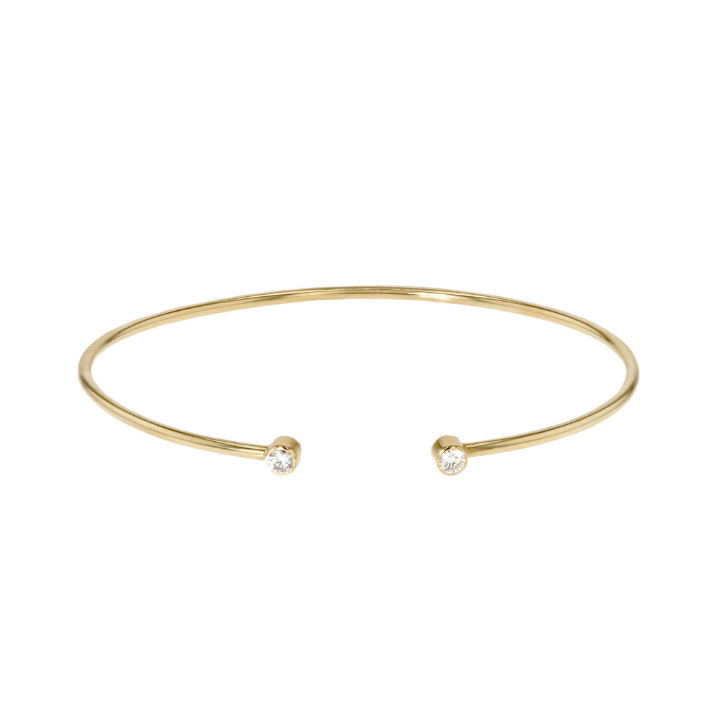 Lovely Sophie Åbent 14K Guld Armbånd m. Diamanter