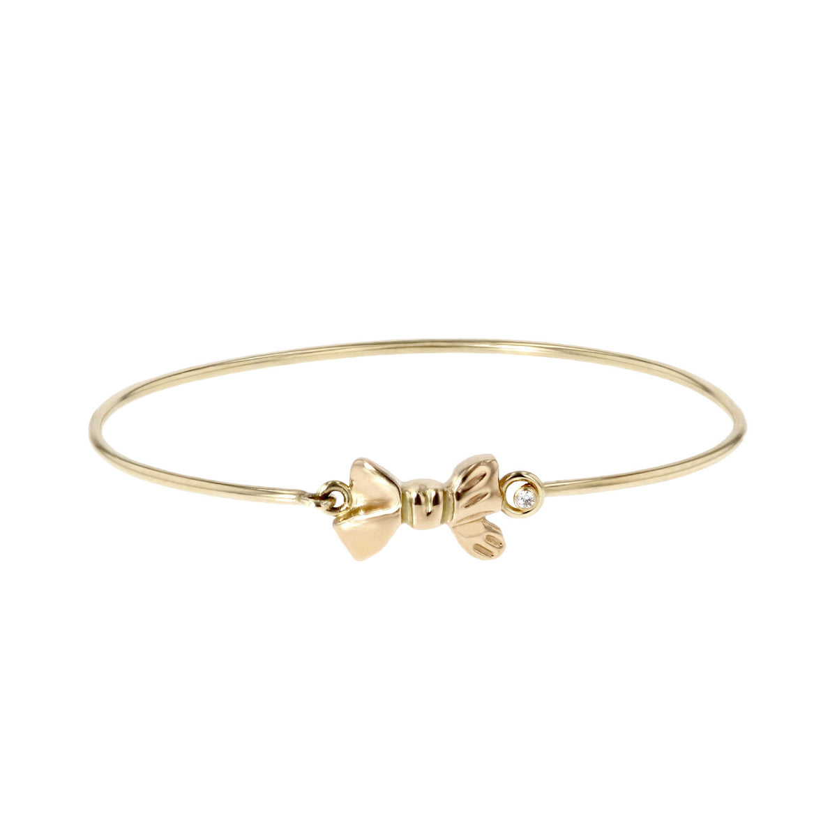 Lady Bow Armband 14K vergoldet I Diamanten