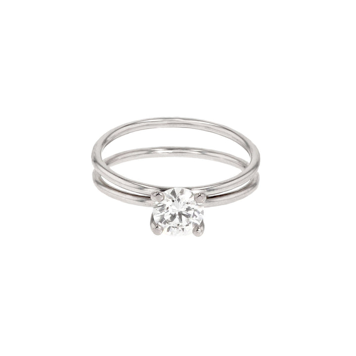 Miss Tea 14K White Gold Ring w. Diamonds