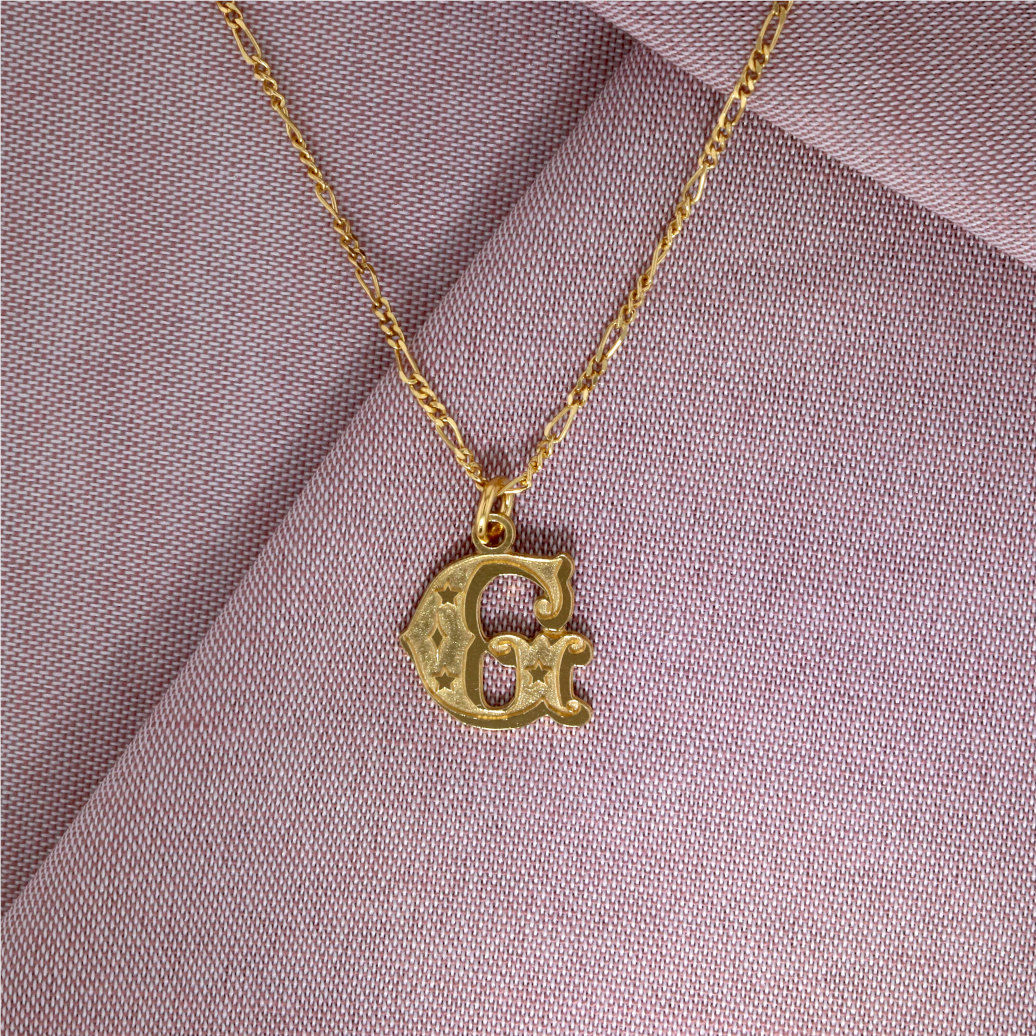 Circus Letter G Gold Plated Necklace