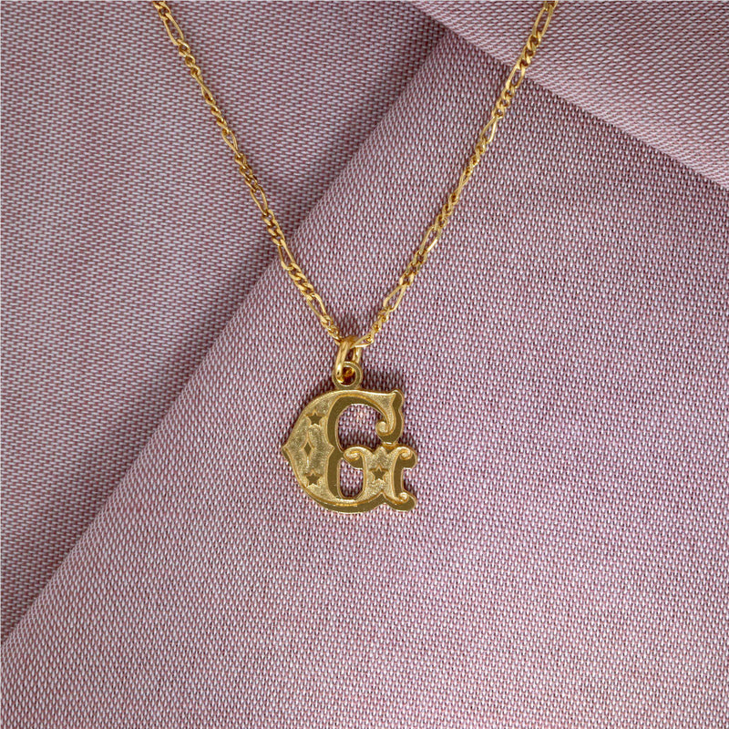 Circus Letter G Gold Plated Necklace