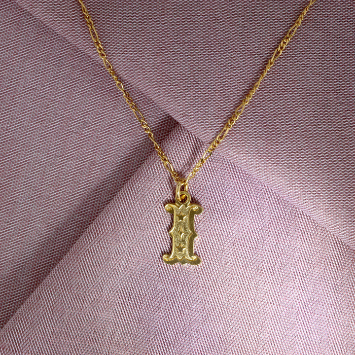 Circus Letter I Gold Plated Necklace