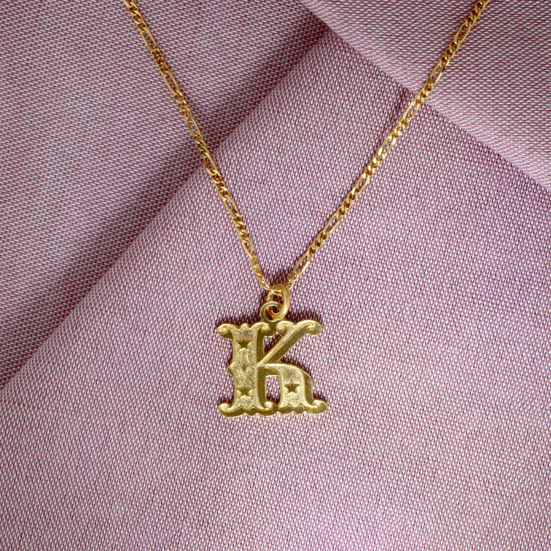 Circus Letter K Gold Plated Necklace