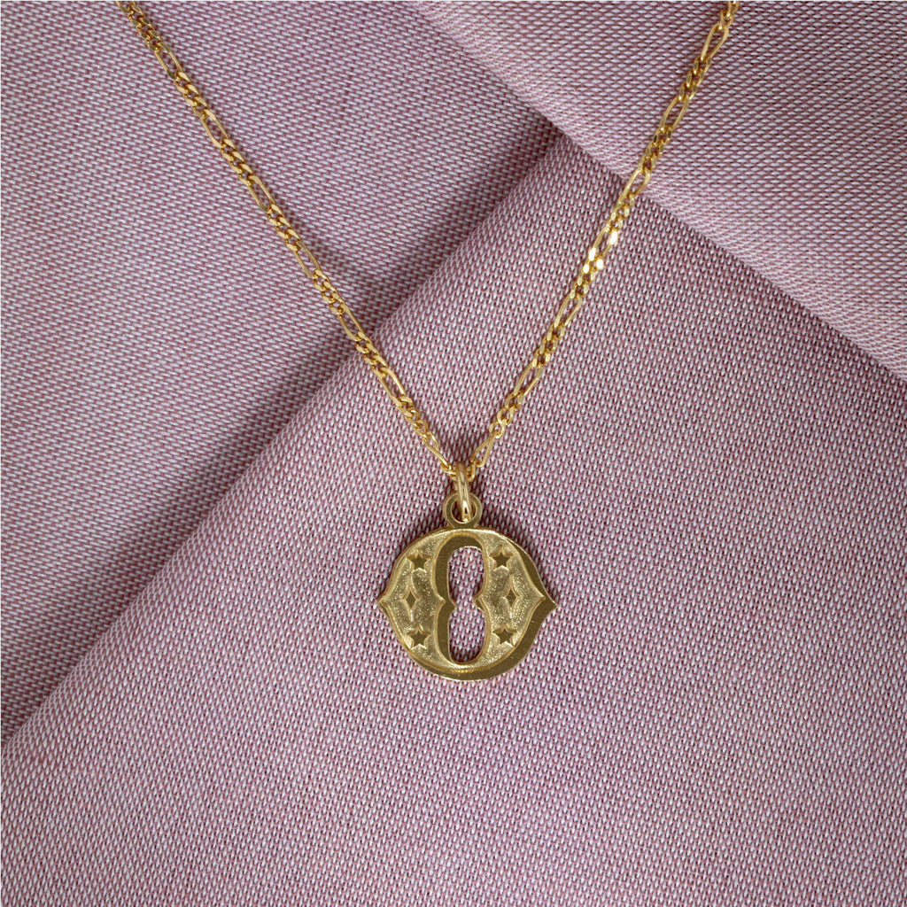 Circus Letter O Gold Plated Necklace