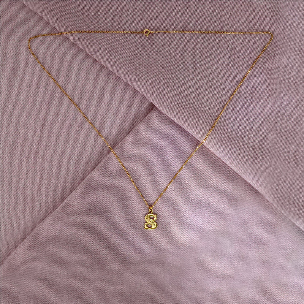 Circus Letter S Gold Plated Necklace