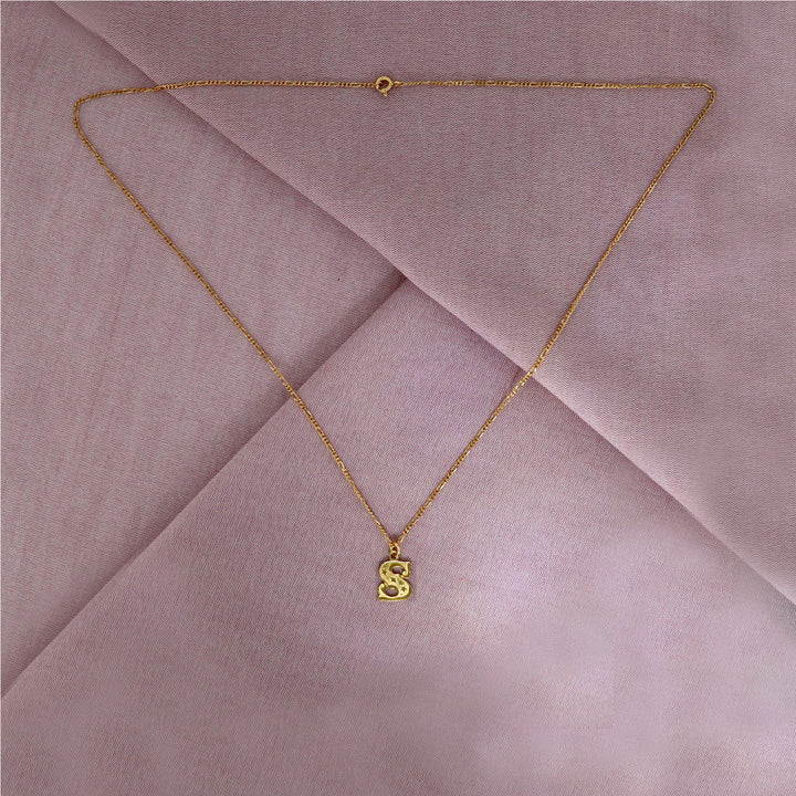 Circus Letter S Gold Plated Necklace