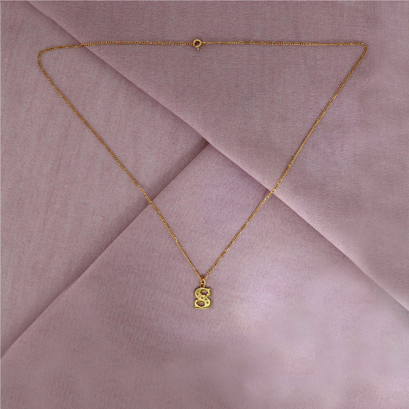 Circus Letter S Gold Plated Necklace