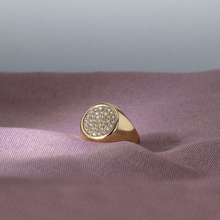 Klassisk Diamanter 14K Guld Ring m. Diamanterer