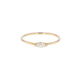 Miss Navette 14K & 18K Gold Ring w. Diamonds