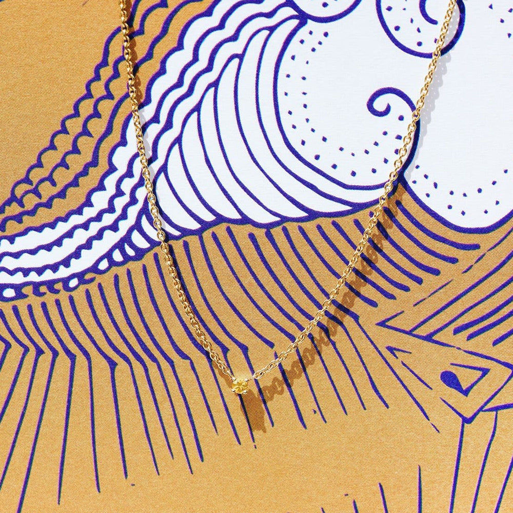 Essential Joy 18K Rosaguld Halskæde m. Safir