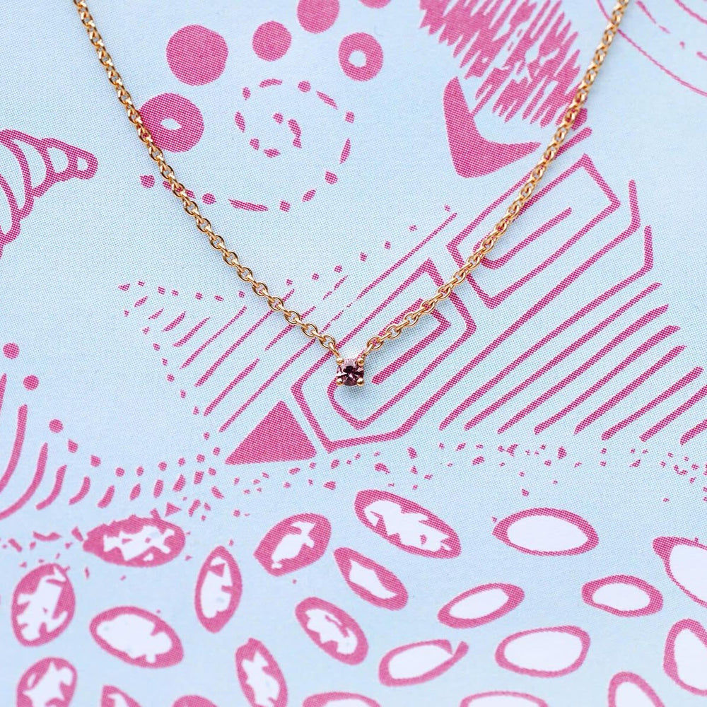 Essential Joy 18K Rosaguld Halskæde m. Safir