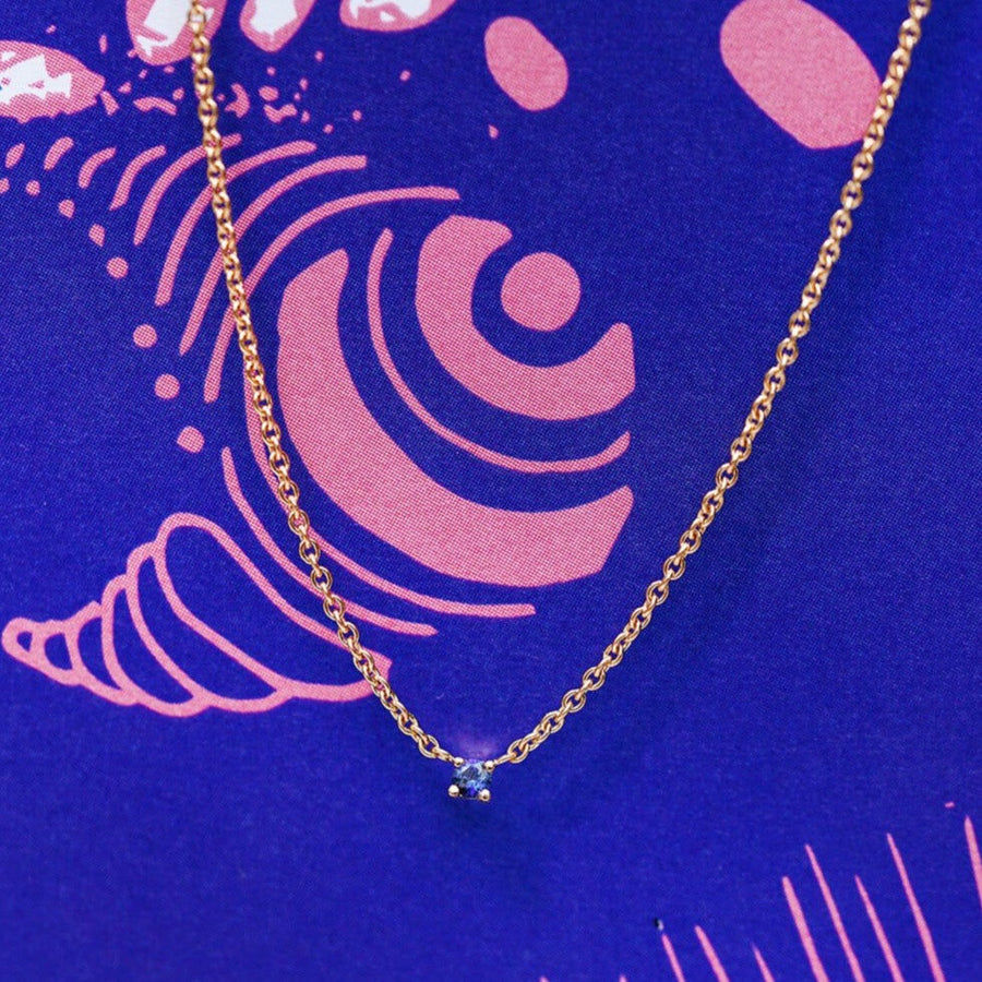 Essential Joy 18K Rosaguld Halskæde m. Safir