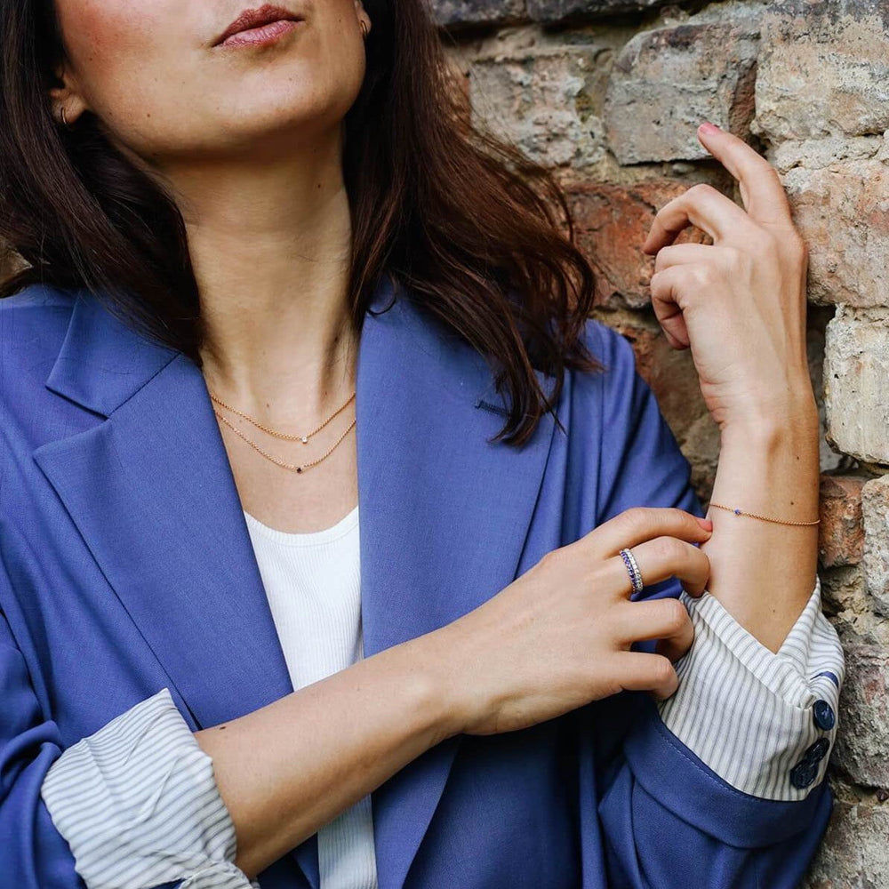 Essential Treat 18K Rosegold Bracelet w. Sapphires