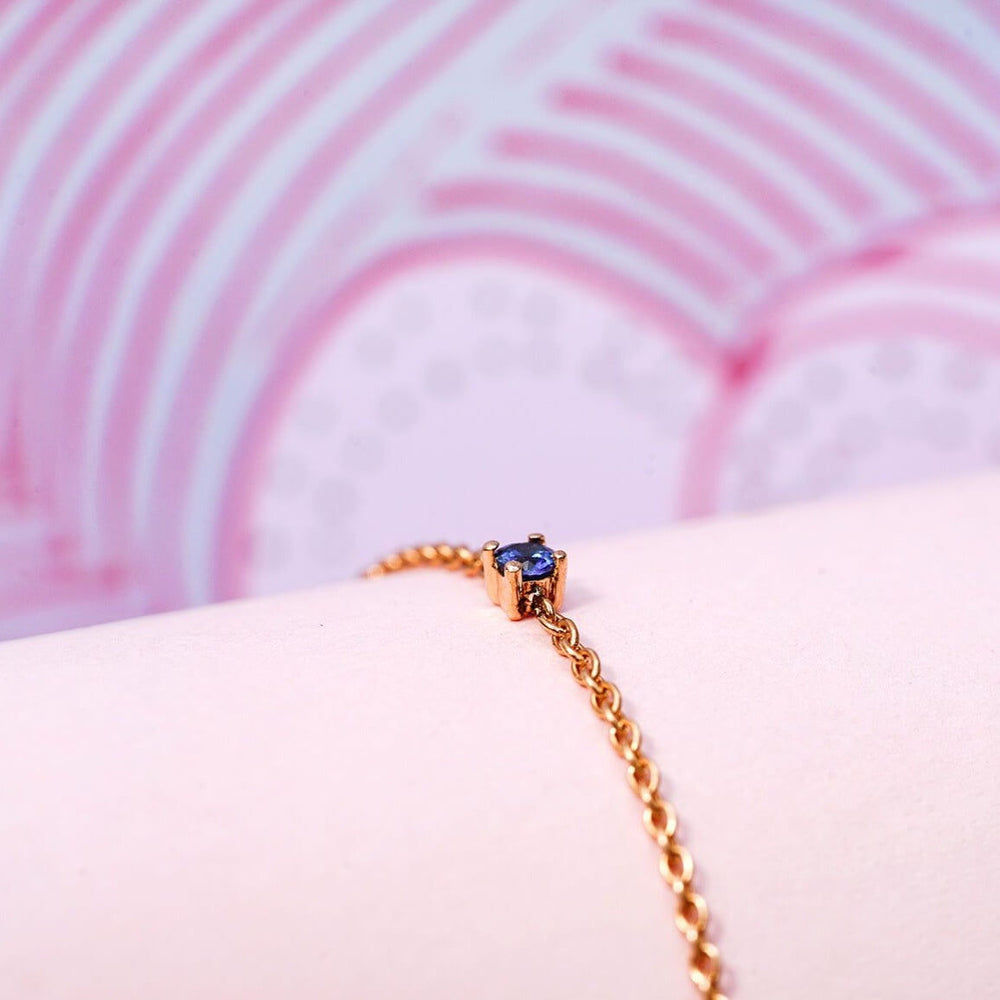 Essential Treat 18K Rosegold Bracelet w. Sapphires