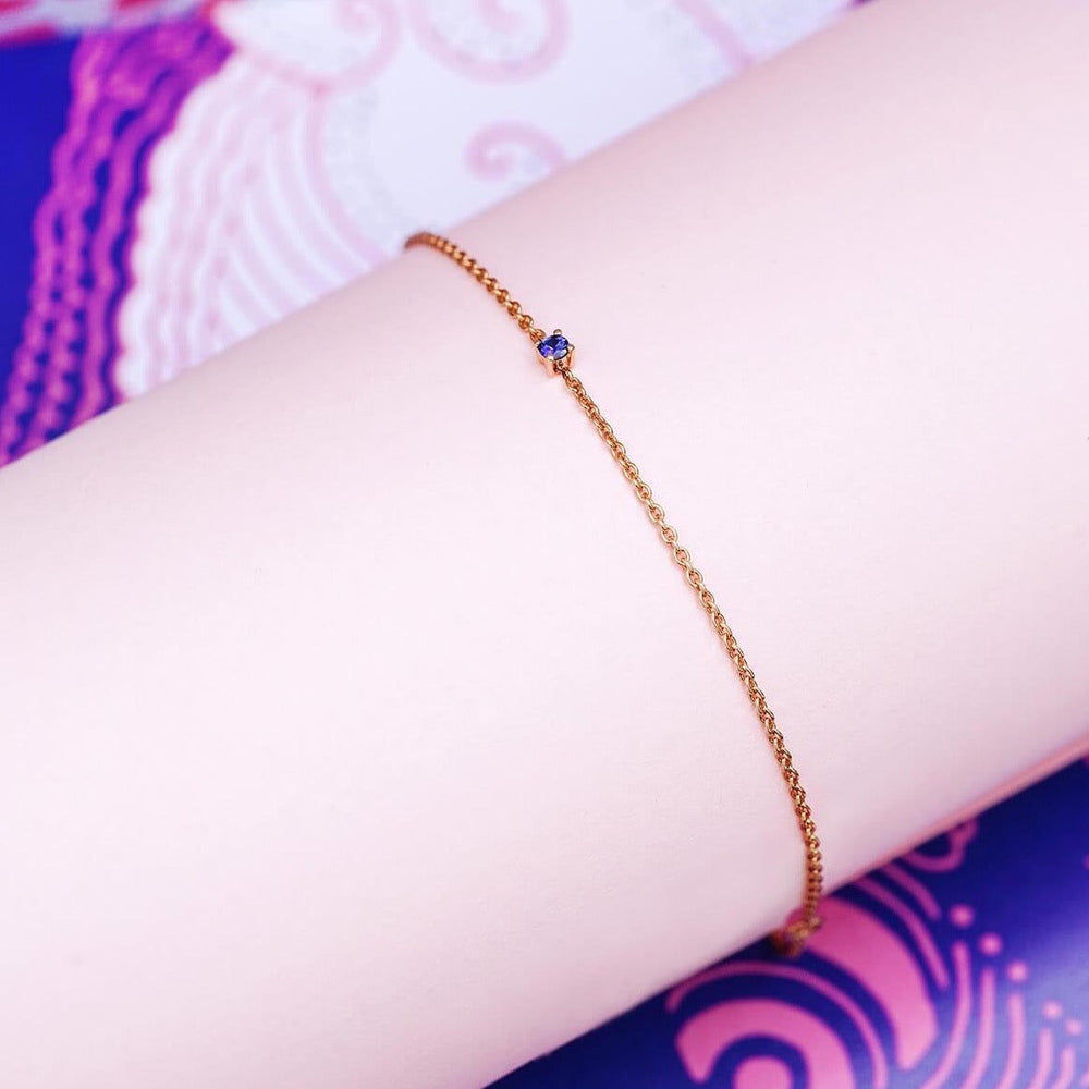 Essential Treat 18K Rosegold Bracelet w. Sapphires