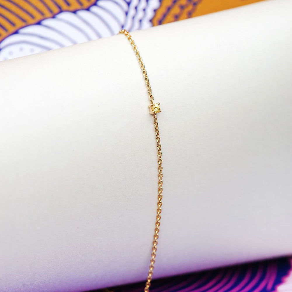 Essential Treat 18K Gold Bracelet w. Sapphire