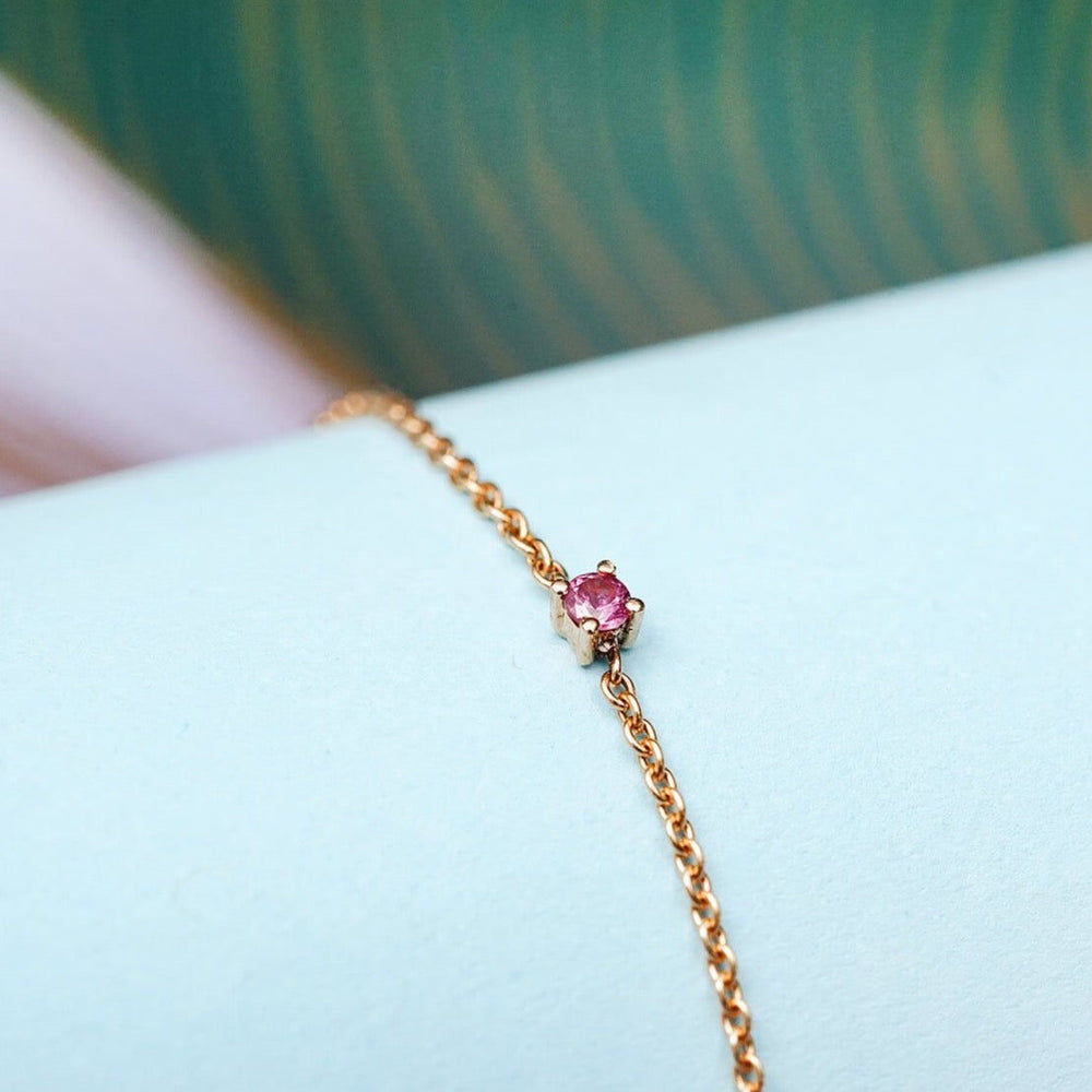 Essential Treat 18K Rosegold Bracelet w. Sapphires