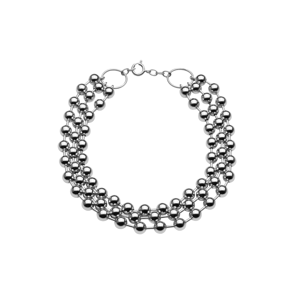 Champagne Triple Choker Silver