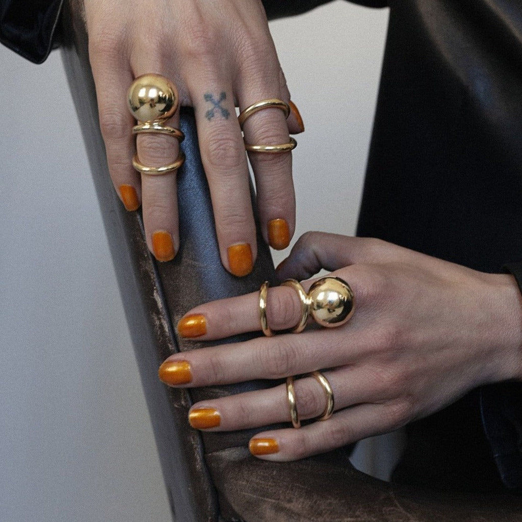 Voluminøs sirius ring guldbelagt