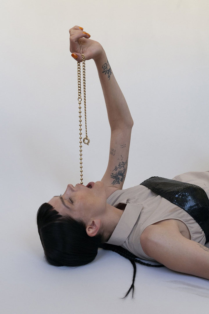 Unisex Necklace Gold Plated