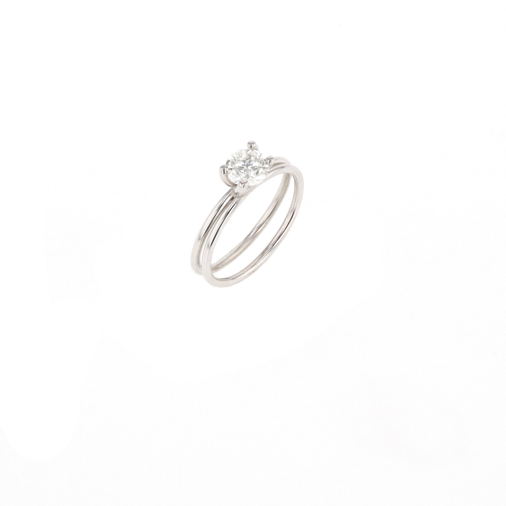 Miss Tea 14K White Gold Ring w. Diamonds