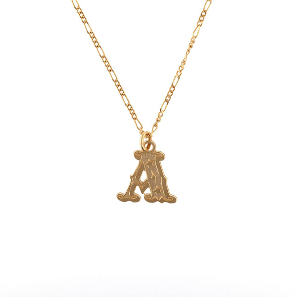 Circus Letter A Gold Plated Necklace
