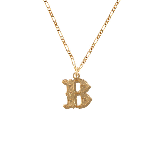 Circus Letter B Gold Plated Necklace