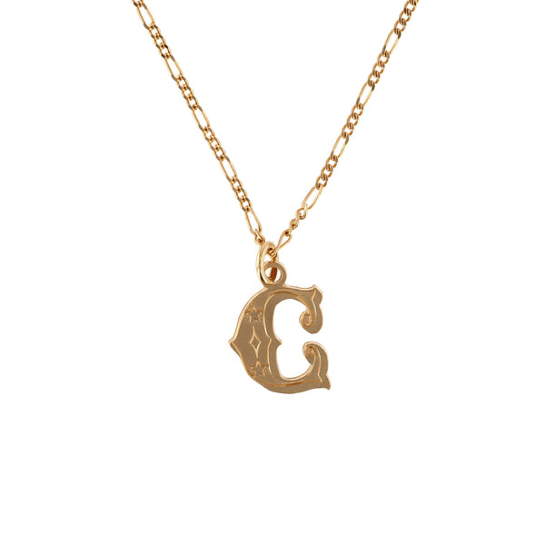 Circus Letter C Gold Plated Necklace