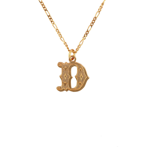 Circus Letter D Gold Plated Necklace