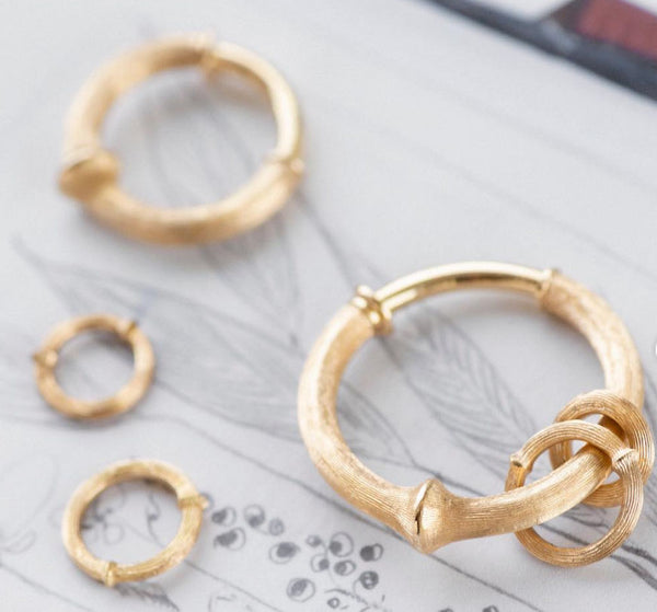 Store Nature 18K Guld Hoops