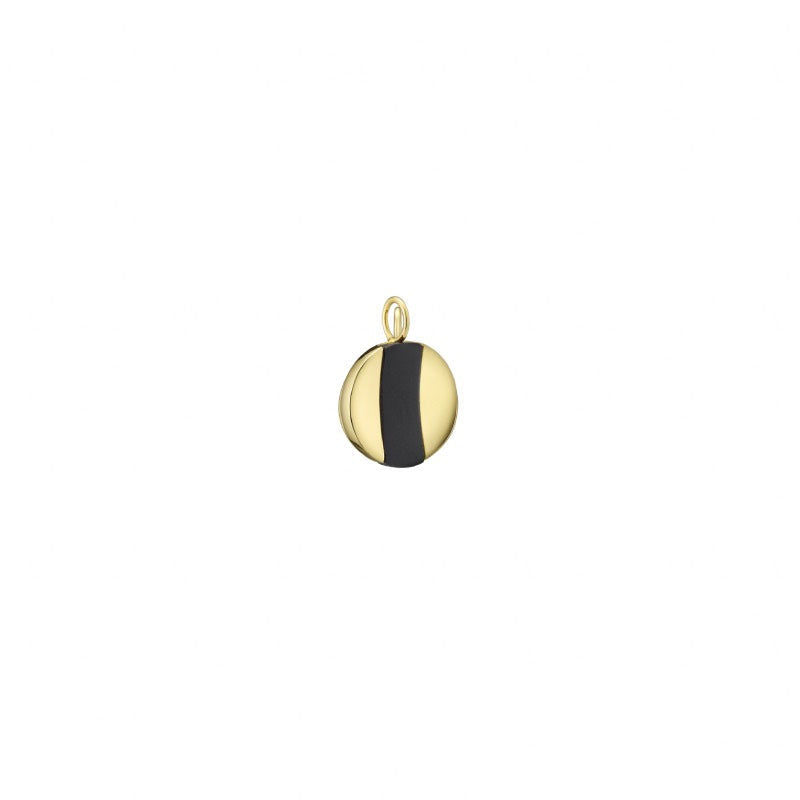 Oskar Striped 18K Gold Pendant