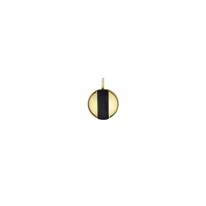 Oskar Striped 18K Gold Pendant