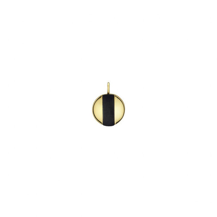 Oskar Striped 18K Gold Pendant