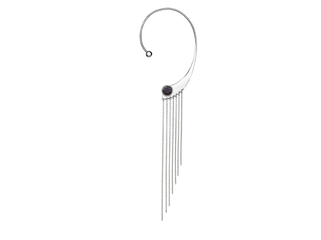 Our Lips Silver Earring w. Diamond