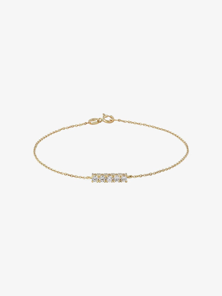 Mini Tennis 0.15 14K Gold Bracelet w. Diamonds