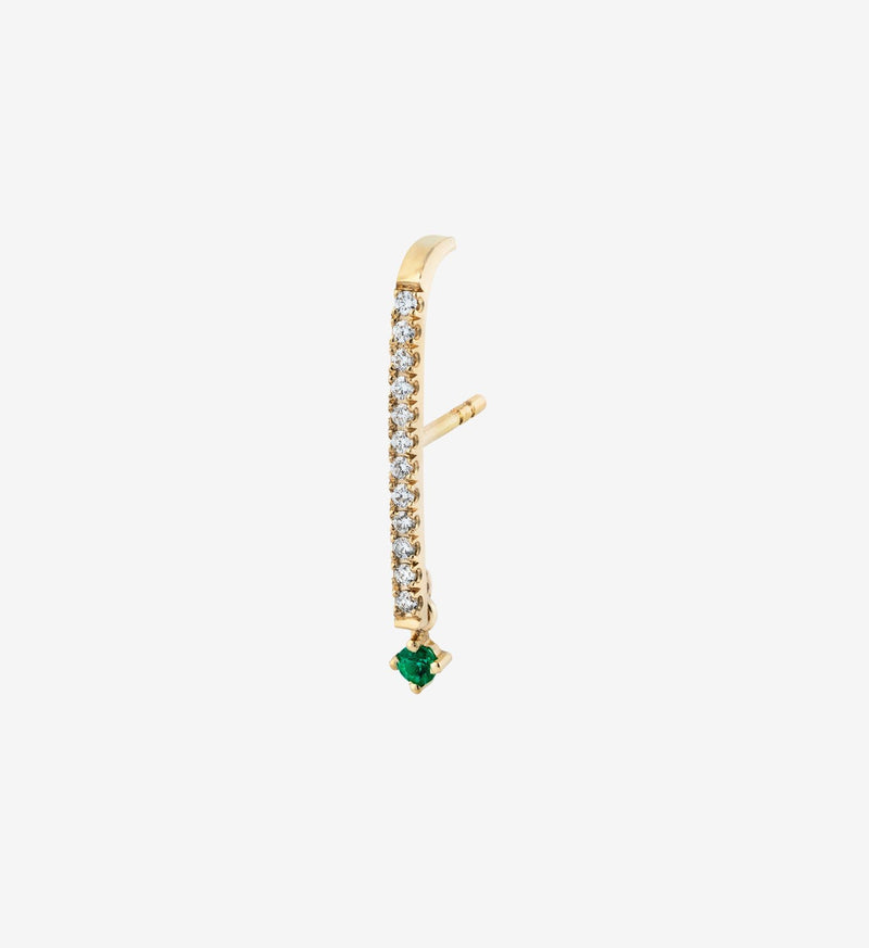 Emerald Drop Diamond Earring 0.21 - Single