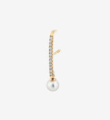 Pearl Drop Diamond Earring 06 - Single