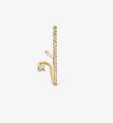 Vertical Diamond Spiral Earring  0.13 - Single