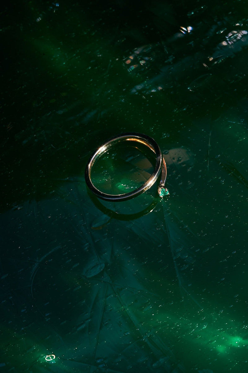 Smaragd Spiral Ring 0.05