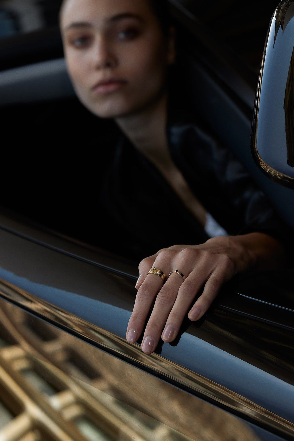 Black Diamond Ring 0.08 in 14K Gold