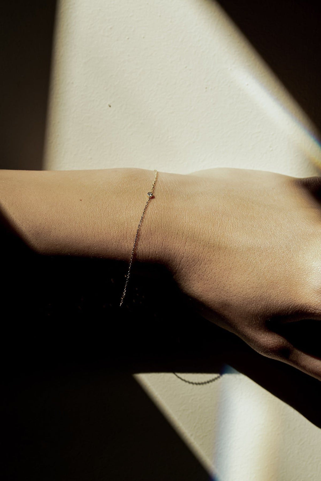 Bezel Armband I Vergoldet aus 14K I Diamant 0.03 Kt.