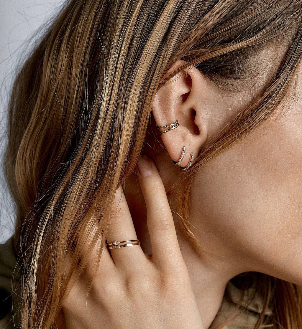 Bezel Diamond Ring 0.03 in 14K Gold