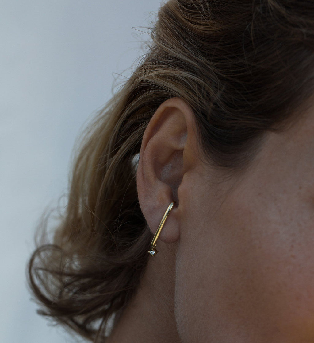 Diamond Drop Earring 0.05 in 14K Gold - Single