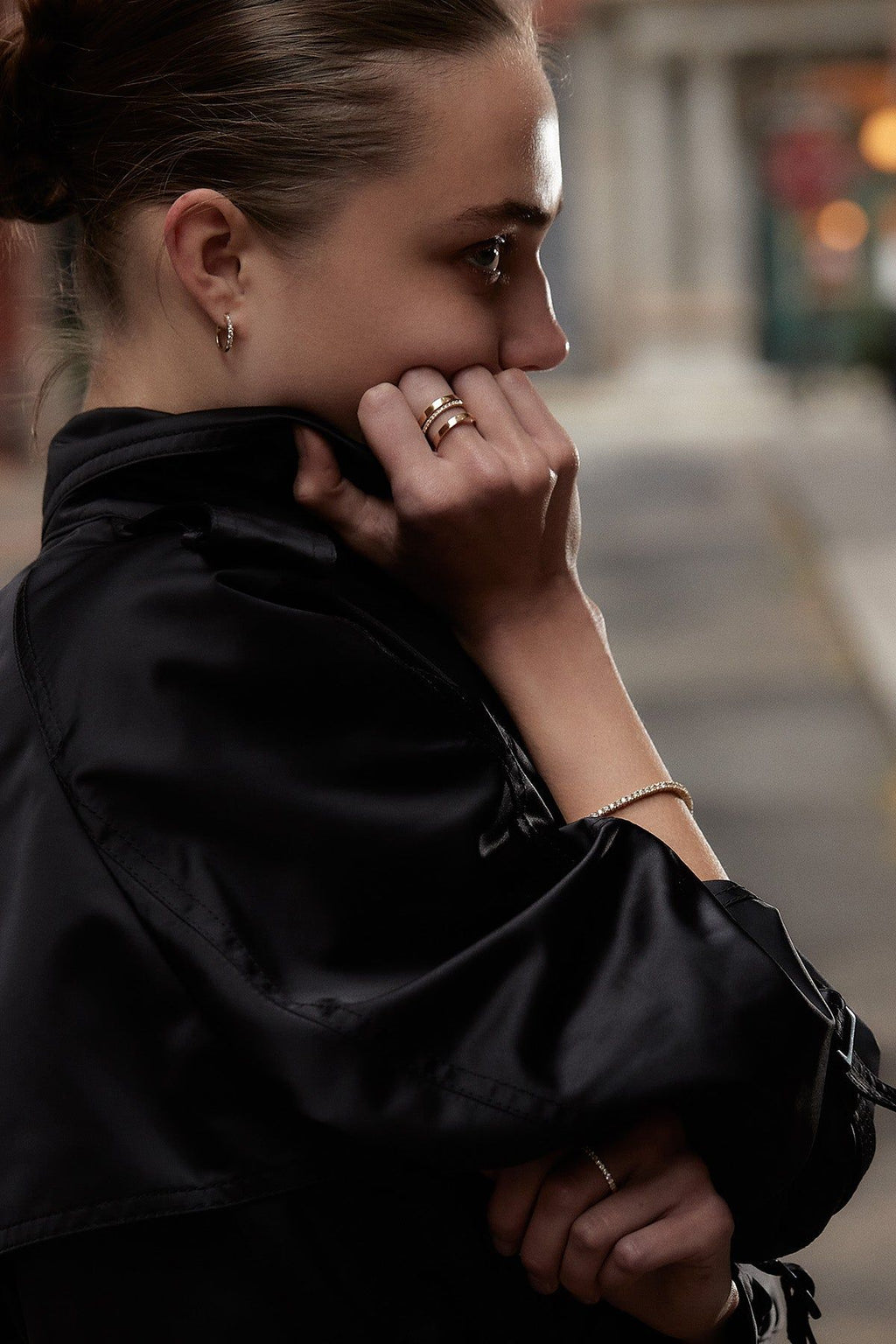 Diamond Line Trio Ring 0.20