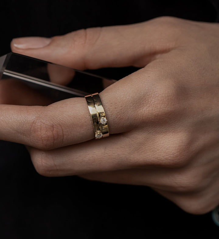 Double Diamond Ring 0.12