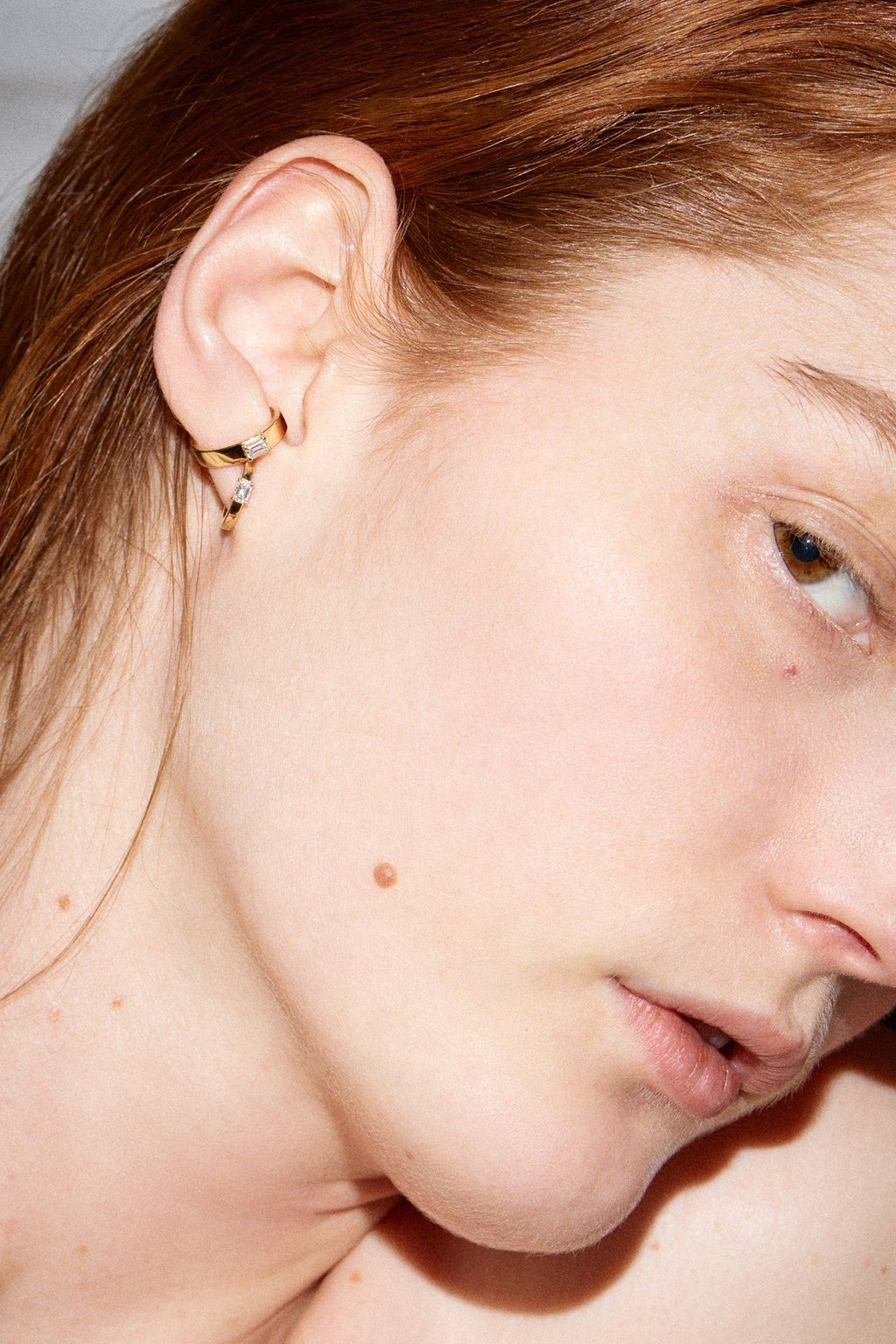 Emerald-Cut Diamond Earcuff 0.10