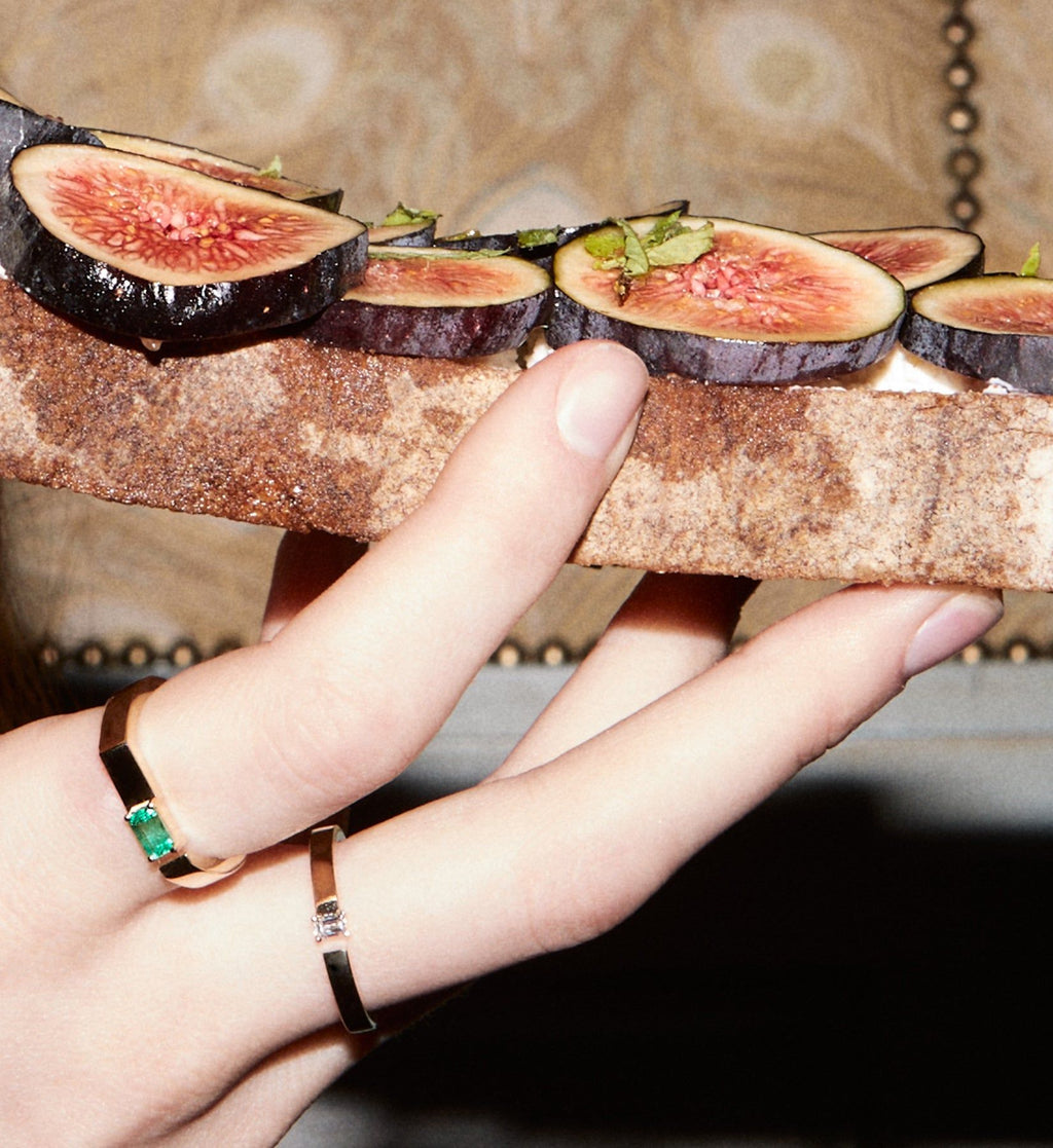 Split Ring Smaragdschliff I Diamant 0.15 Kt.