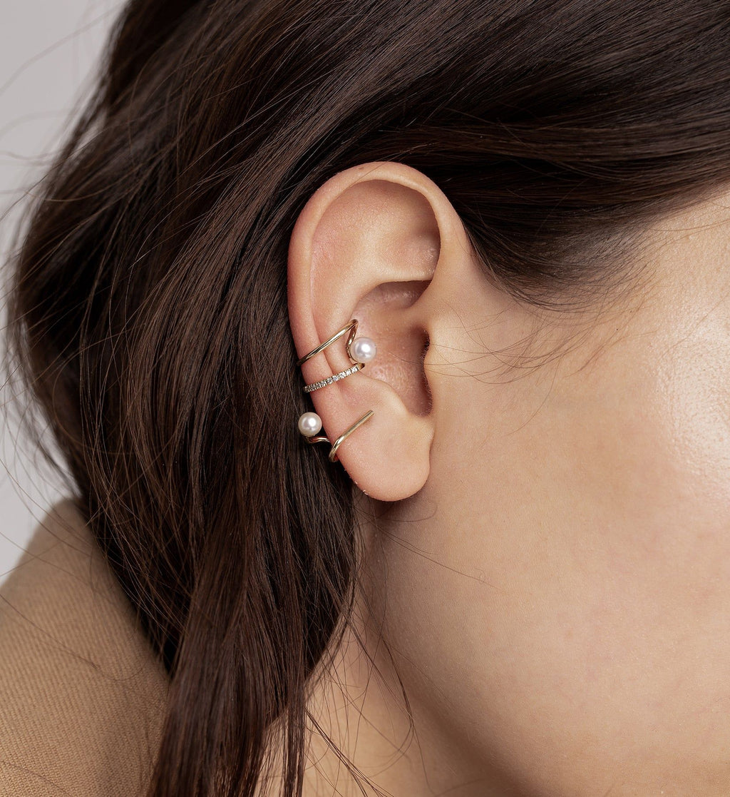 Pearl Spiral Earring 05 - Single